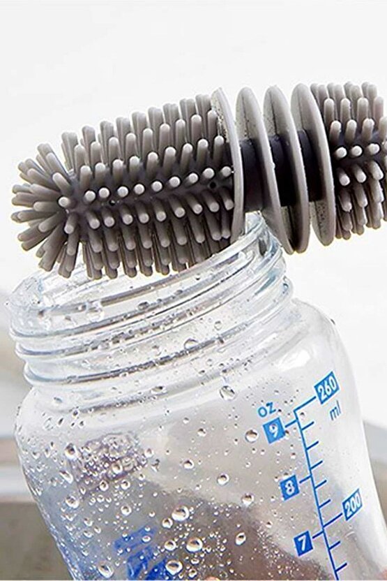 Uzun Saplı Silikon Bardak Ve Kavanoz Yıkama Fırçası