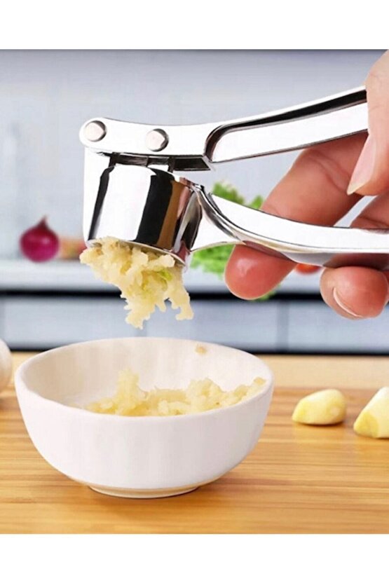 Yuvarlak Şekil Sarımsak Ezici Pres Hazneli Sarmısak Rendesi