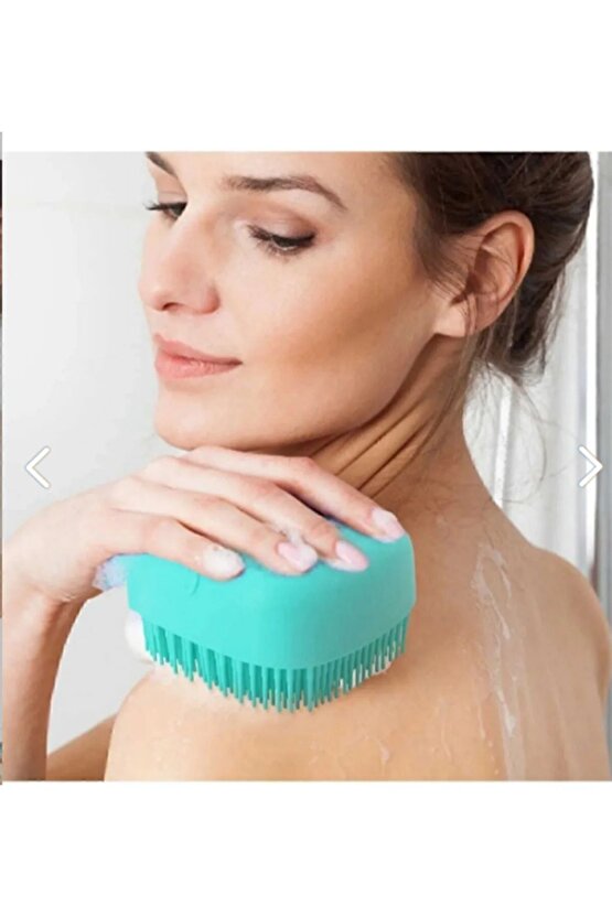 Duş Jeli Hazneli Silikon Fırça Kese Çok Amaçlı Vücut Temizleme Kesesi Peeling Banyo Lifi Bulaşık