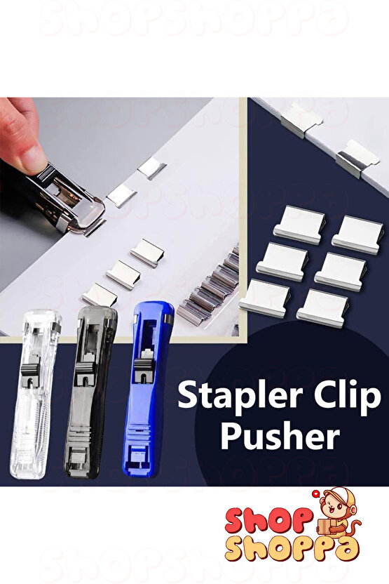 Tekrar Kullanılabilir Pratik Zımba Makinesi + 8 Adet Zımba, İtme-Zımba Modeli