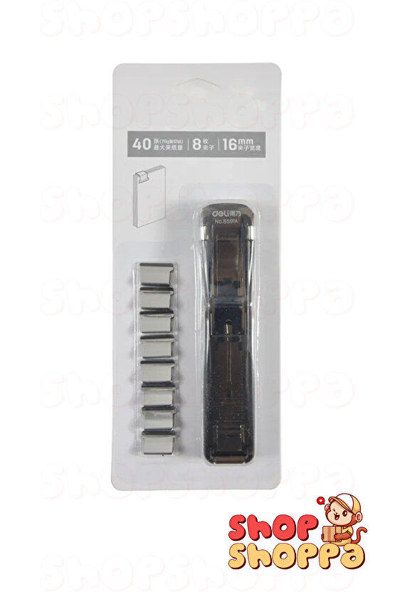 Tekrar Kullanılabilir Pratik Zımba Makinesi + 8 Adet Zımba, İtme-Zımba Modeli