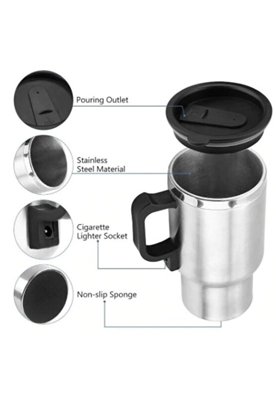 Mastercar Pratik Araç Içi Su Isıtıcı Kupa Bardak