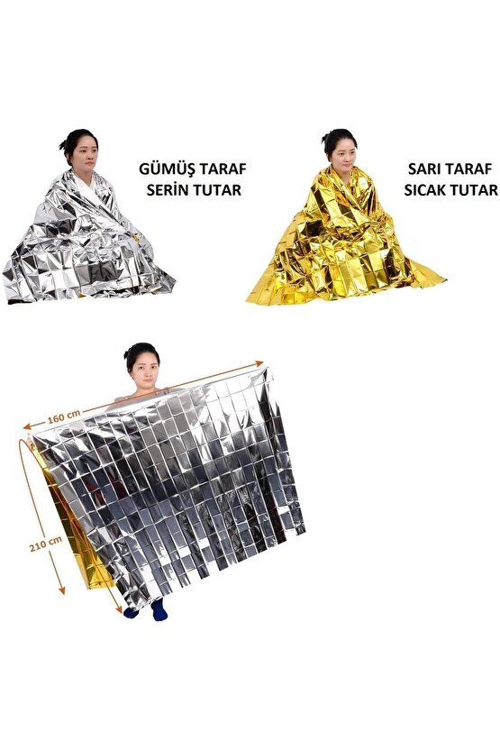 Acil Durum Battaniyesi Emergency Foil Blanket 1.6m X 2.1m