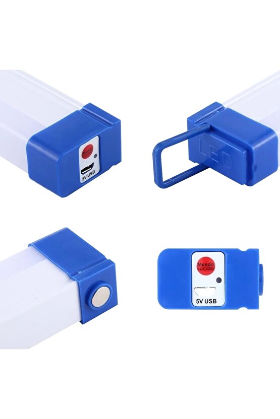 BK-300 MIKNATISLI ŞARJLI SOLAR LAMBA 32 CM (2 PARÇA HALİNDE PANELİ UNUTMA) (4887)