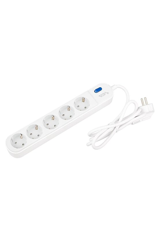 VE-VEGA105 A Class 5li Anahtarlı 1.5 Metre Akım Korumalı Priz
