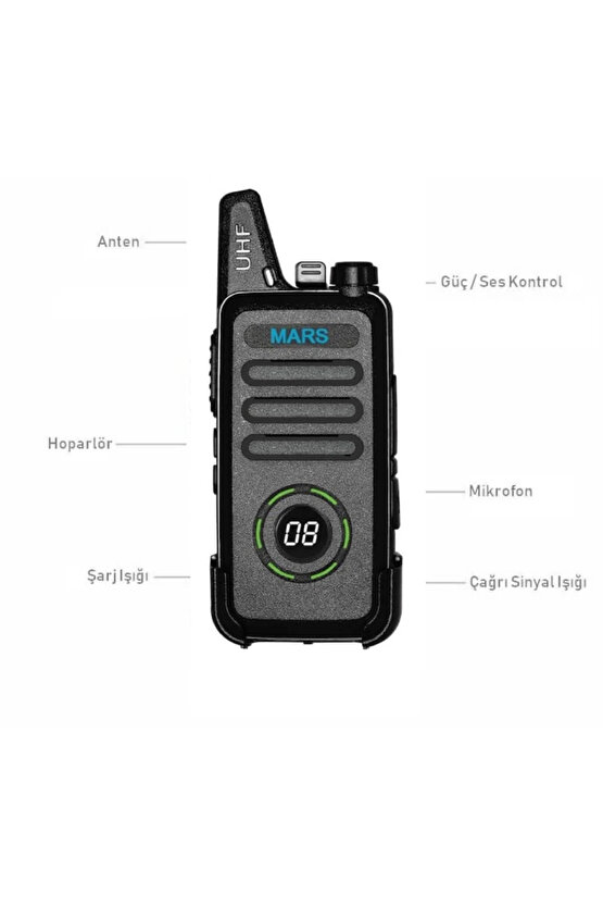 Otel Motel Pansiyon El Telsizi Kulaklık Dahil Full Set