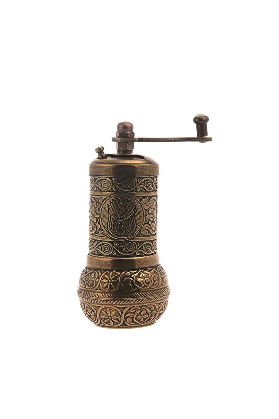 Zamak Toplu Karabiber Değirmeni Antik Sarı