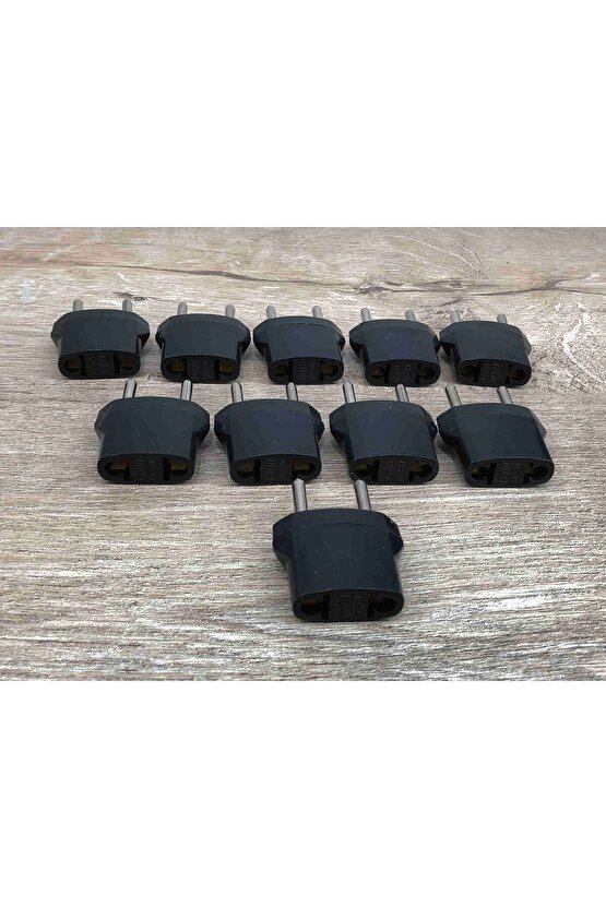 10 Adet Siyah Amerikan Tipi Priz Fiş Çevirici Türk Fişine Dönüştürücü Adaptör  BSN4-F3