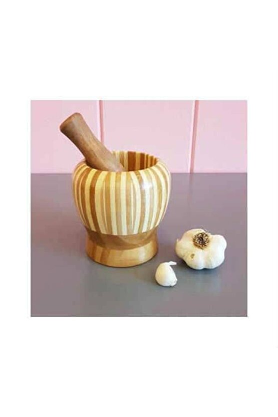 Büyük Boy Tokmaklı Bambu Havan