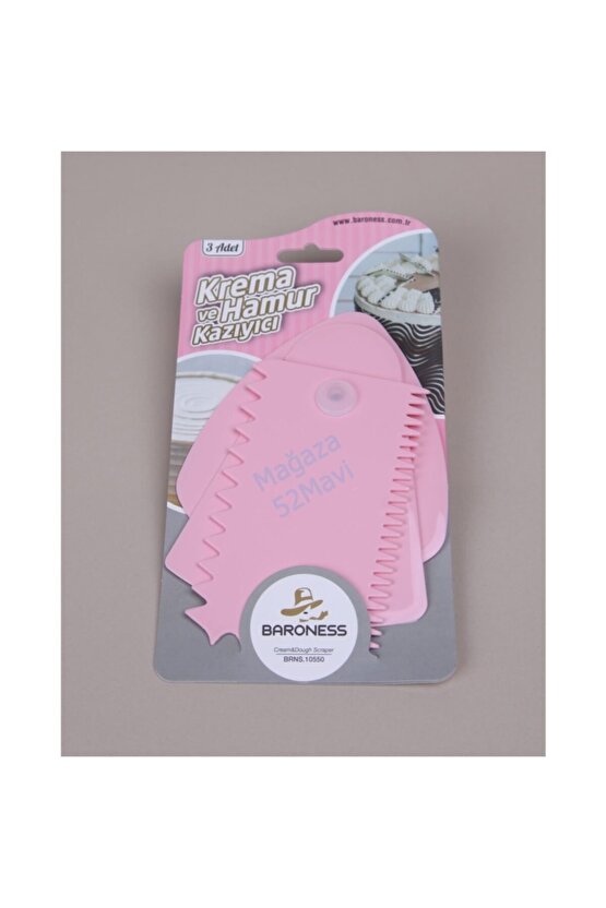 3lü Hamur Kesici Kazıyıcı Dekoratör Set