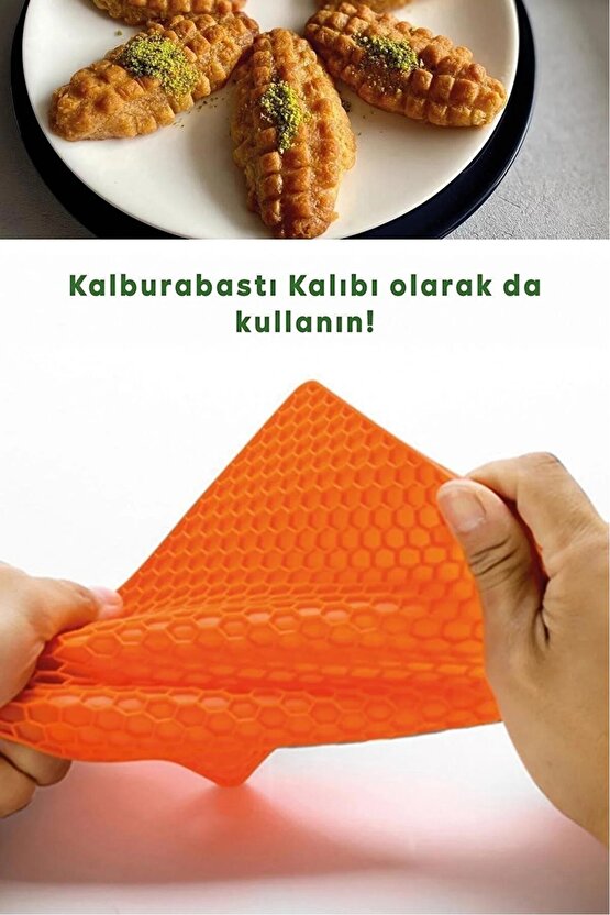 Isıya Dayanıklı Silikon Kare Nihale Ve Kalburabastı Kalıbı Tepsi Bardak Tencere Altlığı