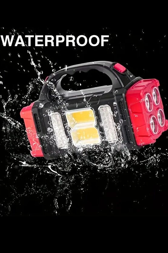 Güçlü güneş LED ışıkları el feneri paneli harici  kamp yürüyüş USB şarj edilebilir el feneri