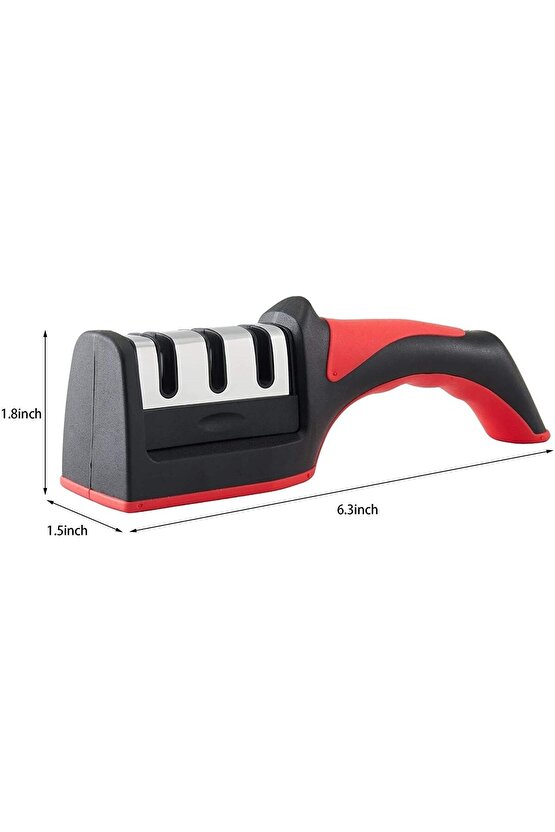 Bıçak Bileme Aleti 3 Aşamalı, 3 Açılı Bıçak Bileyici, El Bıçakları Bileme Aparatı