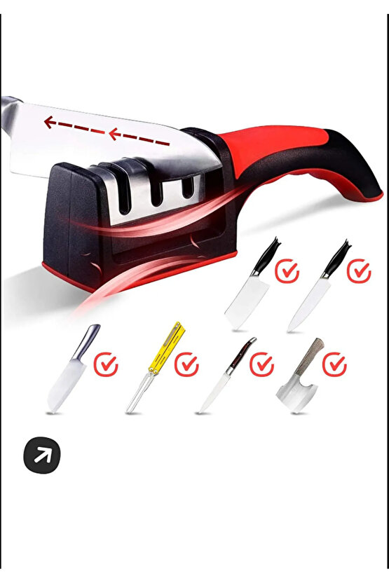 Profesyonel Bıçak Bileyici 3 Açılı El Bıçakları Satır Bileyici Ergonomik Tasarım BIÇAK BİLEYİCİ