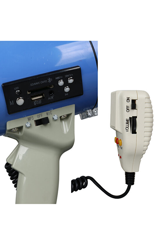 25 Watt Pazar Hastane Okul Duyuru Megafonu Yüksek Ses Siren Sesi Dahil Programlama Yüksek Pil