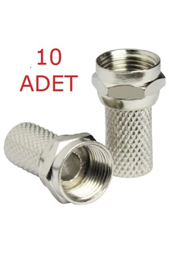 Yeni F Konnektör Çanak Anten Uydu Kablosu Jakı 10 Adet
