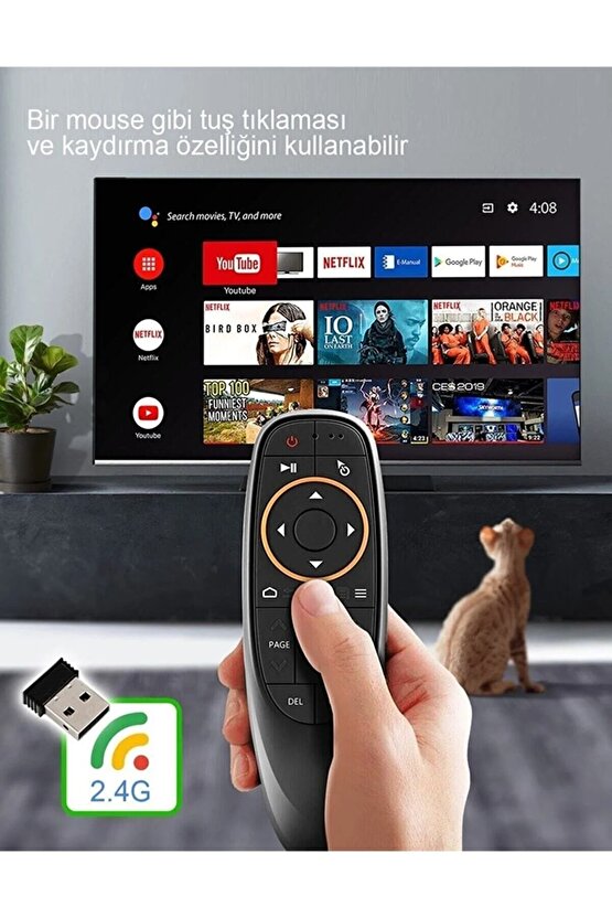 Air Mini Harekete Duyarlı Mause Uzaktan Kumanda 2.4g Wireles Desteği