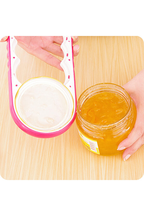 Konserve Kavanoz Şişe Açacağı Kavanoz Kapağı Açma Aparatı 4 Boy Soslar ve Plastik Şişeler İçin Açıcı