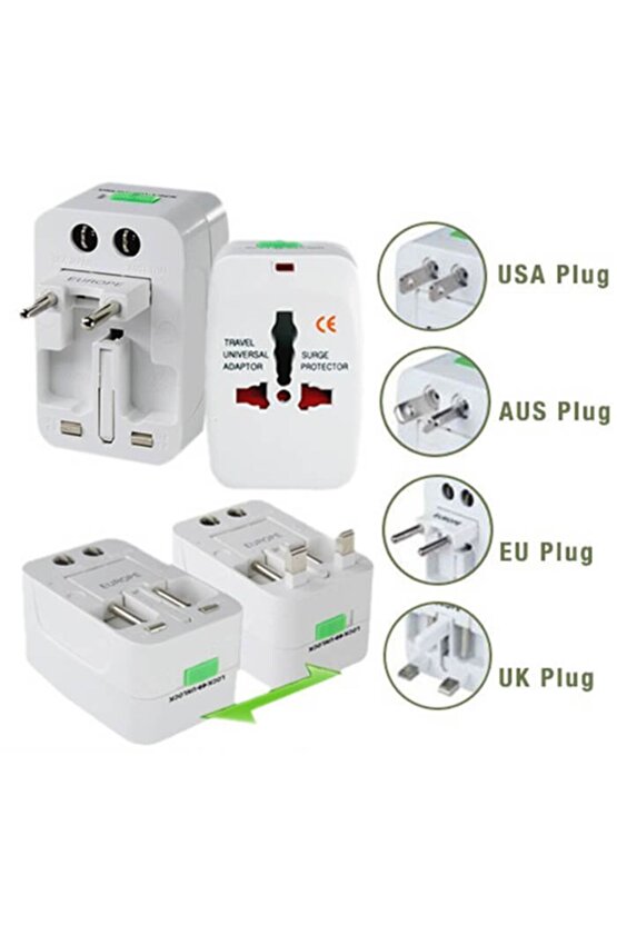 Amerika İngiltere üniversal Priz Çevirici Elektrik Fiş Ucu Dönüştürücü Adaptör Tüm Ülkeler