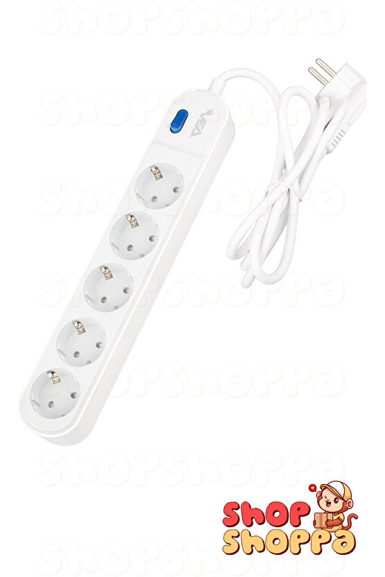 3lü 4lü 5li Akım Korumalı Grup Priz, Anahtarlı, Çocuk ve Yangın Koruması, 3500 Watt, 16 Amper