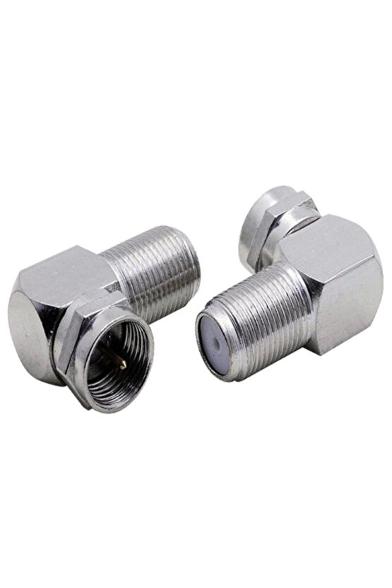 Uj 12112 Hızlı F Konnektör 10 Adet L Fiş 90 Derece Çevirici L Konnektör