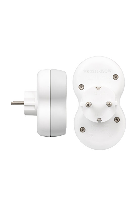 VEA VE-2211-3SGW A CLASS 2Lİ DİKEY ÇOKLU PRİZ (MADE IN MALAYSIA)