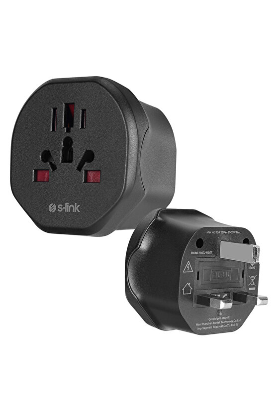 S-LINK SL-WL07 UNİVERSAL - İNGİLTERE TİPİNE ÇEVİRİCİ PRİZ ADAPTÖR FİŞ