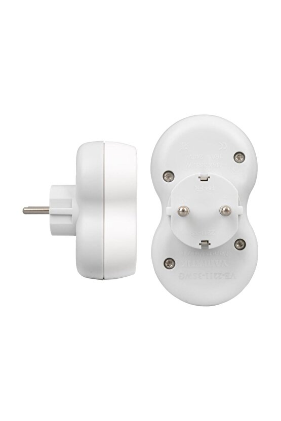 Ve- 2211-3swg A Class 2li Dikey Çoklu Priz (MADE IN MALAYSIA)