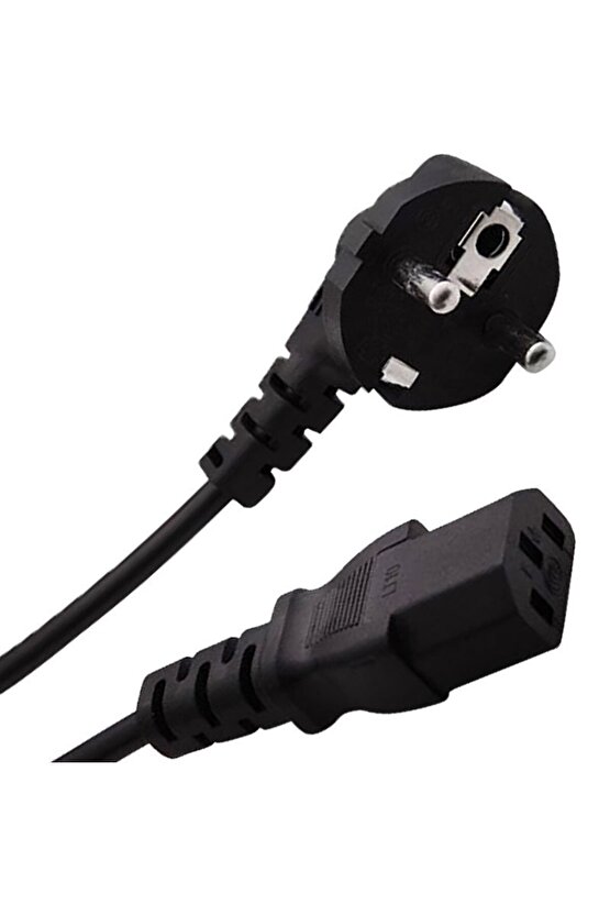 3X1mm 10 METRE Yazıcı Elektrik Kablosu C7 Siyah Power Kablo KPF6-12T3