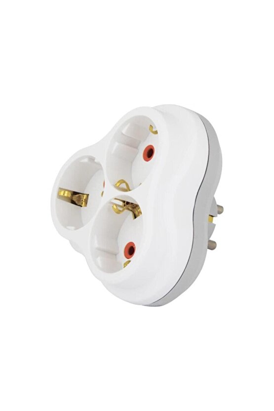 3lü 1,5 Metre Topraklı Grup Priz - (Golyat Priz Hediyeli)