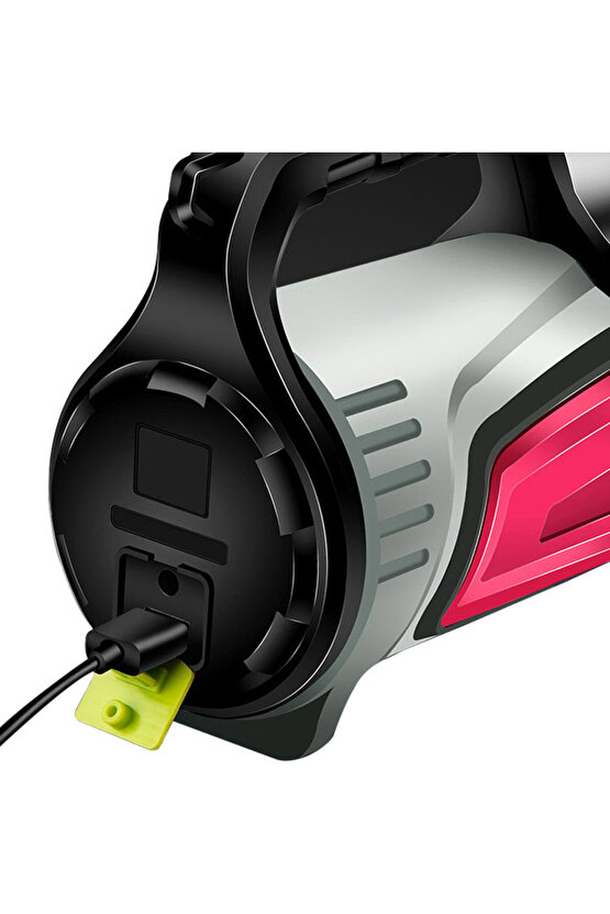 Şarjli Beyaz Ledli Uzun Menzilli Kamp Tipi Çok Fonksiyonlu Işıldak AXE1-Z33