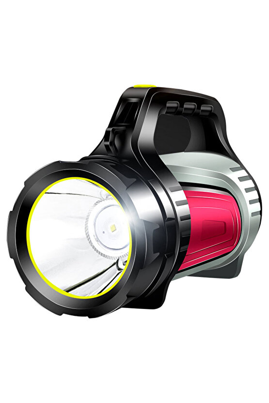 Şarjli Beyaz Ledli Uzun Menzilli Kamp Tipi Çok Fonksiyonlu Işıldak AXE1-Z33