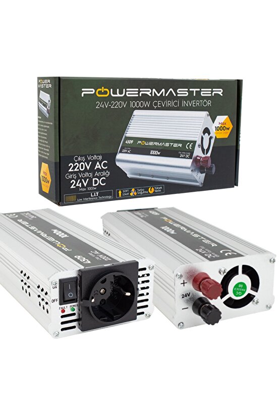 Powermaster Pm-4509 24 Volt 1000 Watt Modıfıed Sınus Inverter
