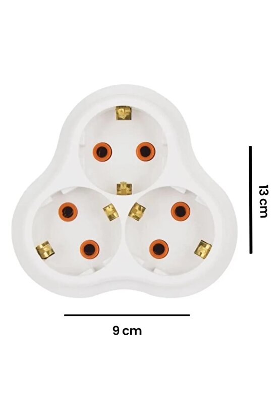 Topraklı Priz Çoğaltıcı 3lü Golyat (YONCA TİP) Topraklı Erkek Fiş Kpf5050005