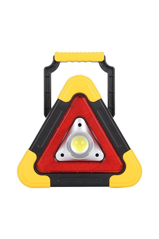 Güneş Enerjili Beyaz Kırmızı Ledli 500 Lumen Çok Fonksiyonlu Reflektör Işıklı Uyarı Lambası AXE4-C1