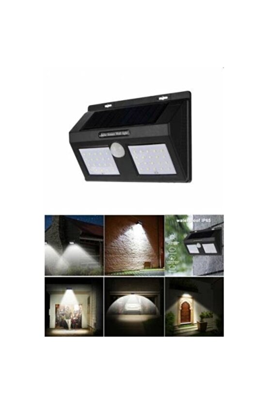 Duvar Tipi Sensörlü Çiftli 40 Ledli Solar Led Aplik AXE7-T79