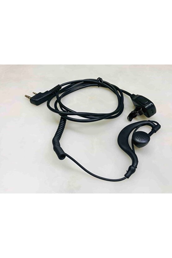 A446T Baofeng Wouxun Kaliteli El Telsiz Kulaklık Çift Pin Girişli Arkalıklı Uyumlu