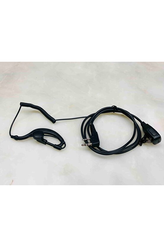 A446T Baofeng Wouxun Kaliteli El Telsiz Kulaklık Çift Pin Girişli Arkalıklı Uyumlu