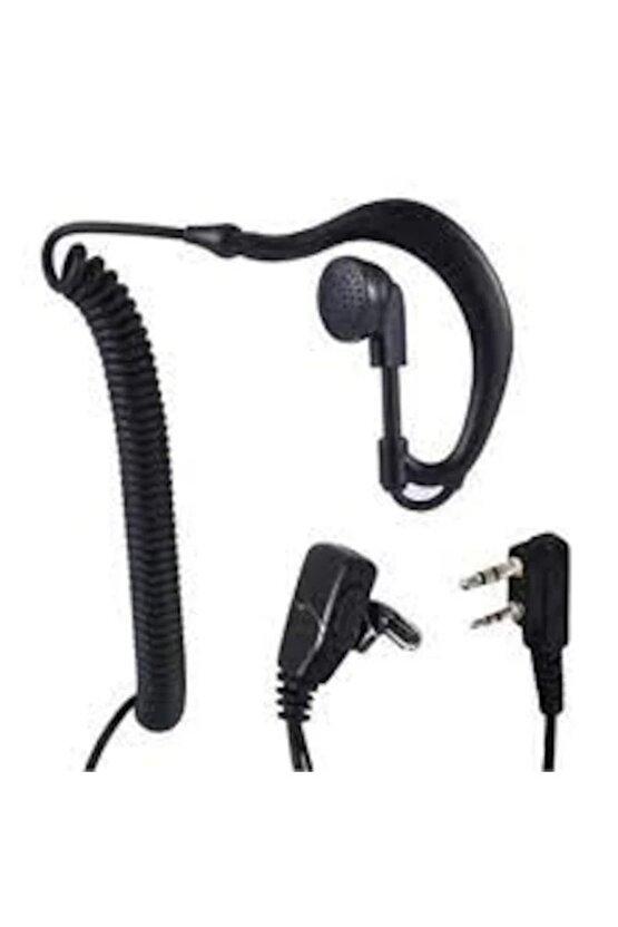 A446T Baofeng Wouxun Kaliteli El Telsiz Kulaklık Çift Pin Girişli Arkalıklı Uyumlu