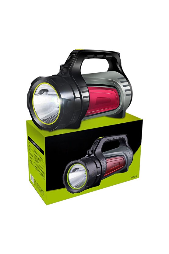 Shopzum Js-881a Şarjlı Ledli Uzun Menzilli Kamp Tipi Çok Fonksiyonlu Işıldak Fener