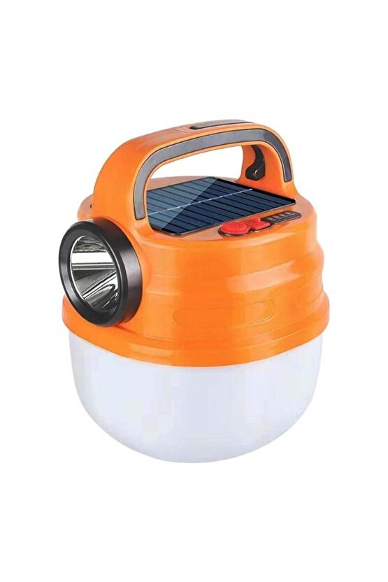 HB-V70 Çift Işıklı 6 Modlu (El Feneri+5 Kademe) 50 Watt Şarj Edilebilir Kamp Feneri