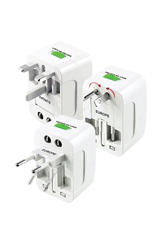 Üniversal Çoklu Priz Çevirici Seyahat Adaptörü Amerika ingiltere Dubai