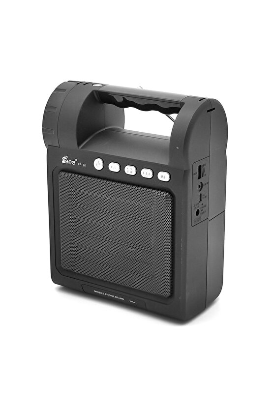 Taşınabilir Bluetooth Hoparlör Usb Girişli SD Kart FM Radyo AUX El Feneri