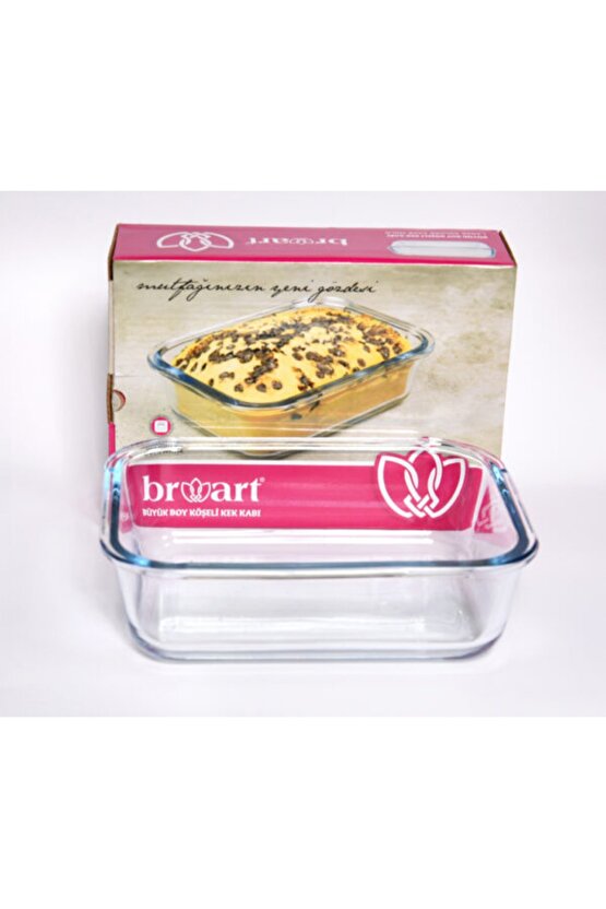 Broart Airfryer Borcamı , Büyük Boy Köşeli Kek Kalıbı Borcam 1520 ml