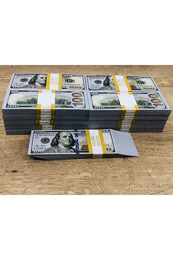 2 Deste Geçersiz 100 Dolar Renkli Gerçek Görünümlü Tam 200 Adet