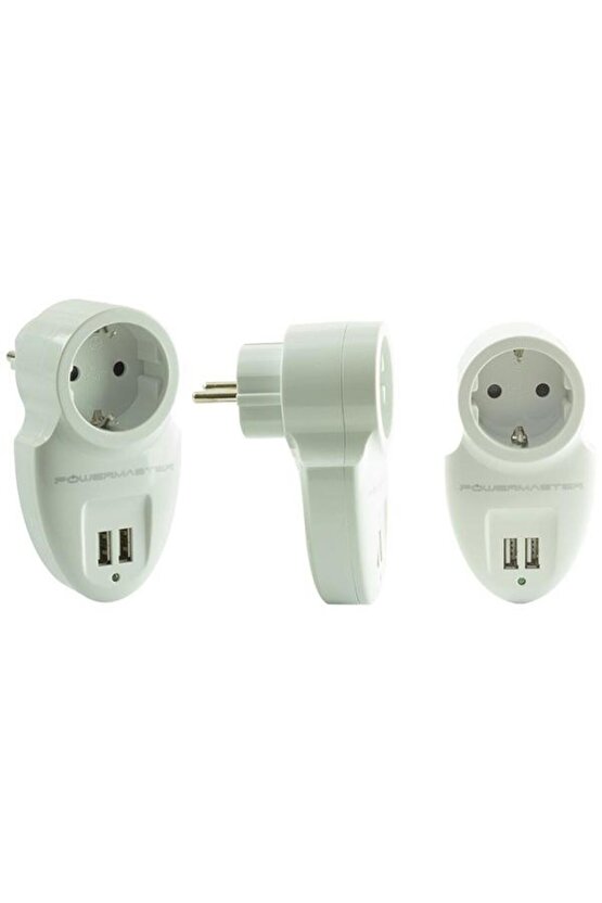 16 Amper- 3500 Watt Çift USBli Tekli Akım Korumalı Priz