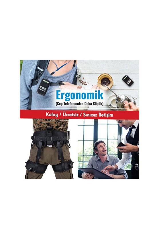 Kd-c80 3-5 Km 16 Kanal Radyolu Mini El Telsizi Tekli Pil Ve Şarj Aleti Dahil