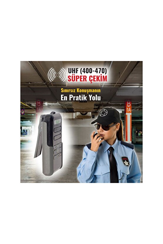 Kd-c80 3-5 Km 16 Kanal Radyolu Mini El Telsizi Tekli Pil Ve Şarj Aleti Dahil