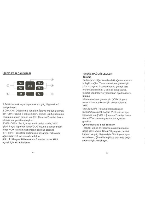 1 Adet Mini El Tipi Telsiz Pratik Anahtarlık Için Yakın Mesafe Telsizi