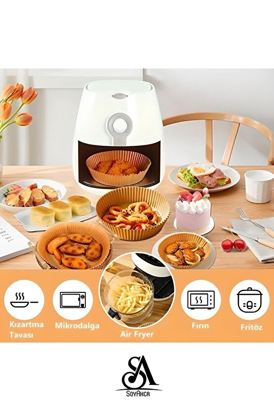Philips Airfryer Xiaomi Uyumlu Hava Fritözü Hava Firitözü Philips Yağsız Fritöz Pişirme Kağıdı 50li